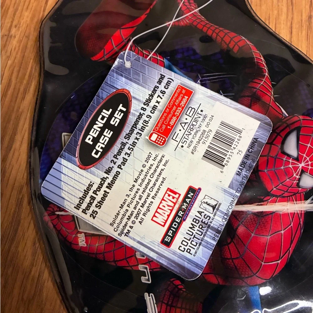 2007 Spiderman 3 Movie Tobey Maguire Kid's School Pencil Case Pouch Bag MCU